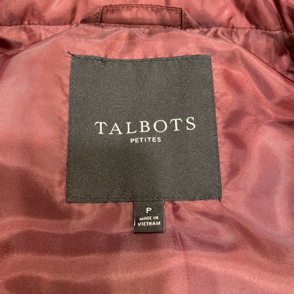 Talbots Vest Size XS Petite Pink Shiny Quilted Full Zip - Picture 3 of 13
